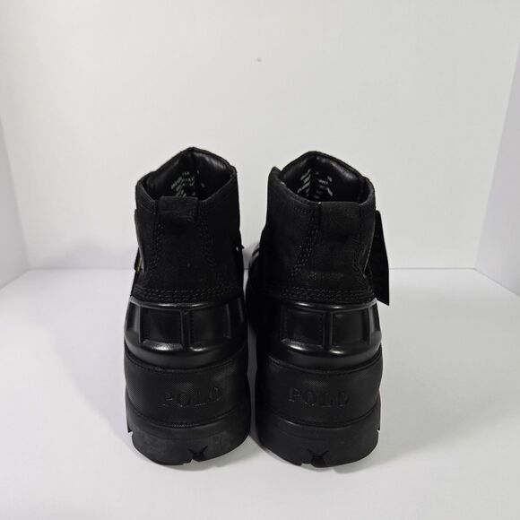 Polo Ralph Lauren Oslo Low Hydroguard Waterproof Leather Boots Black Mens 14 D - Picture 2 of 6